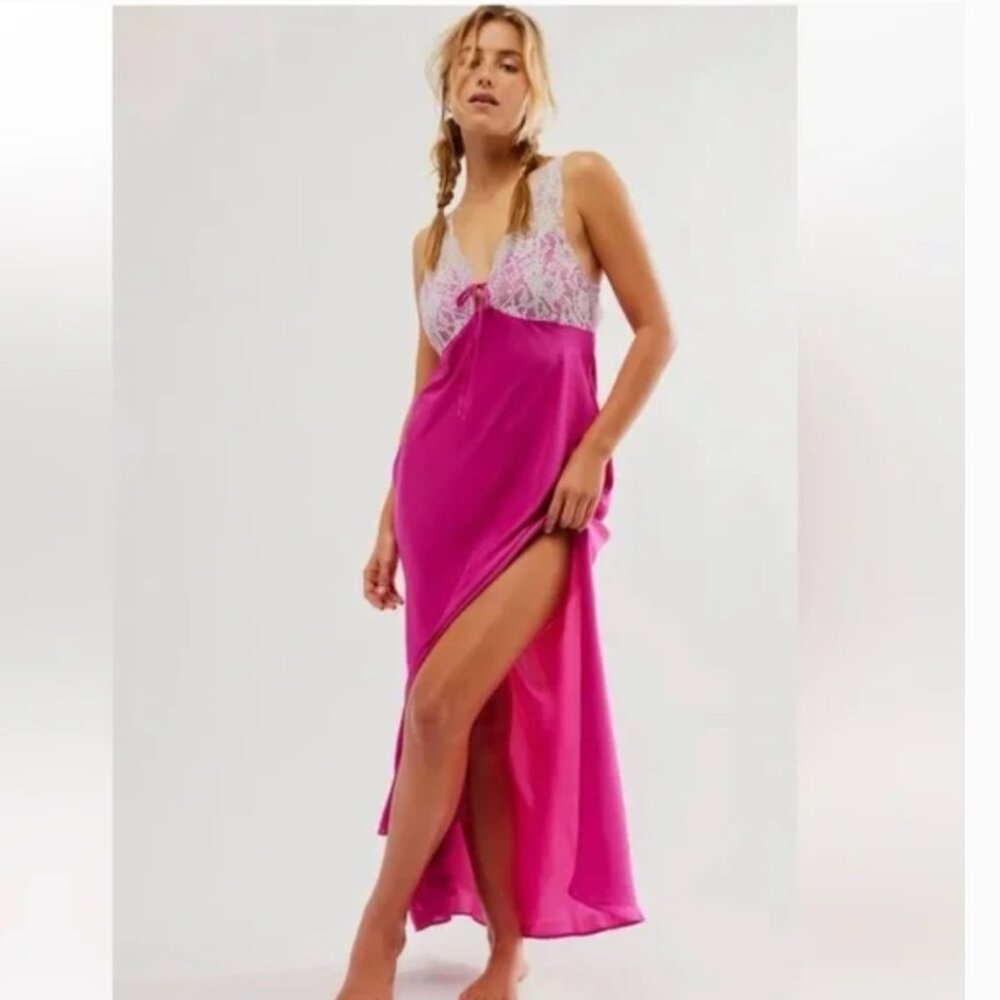 NWOT Free People Intimately Countryside Maxi Slip Dress